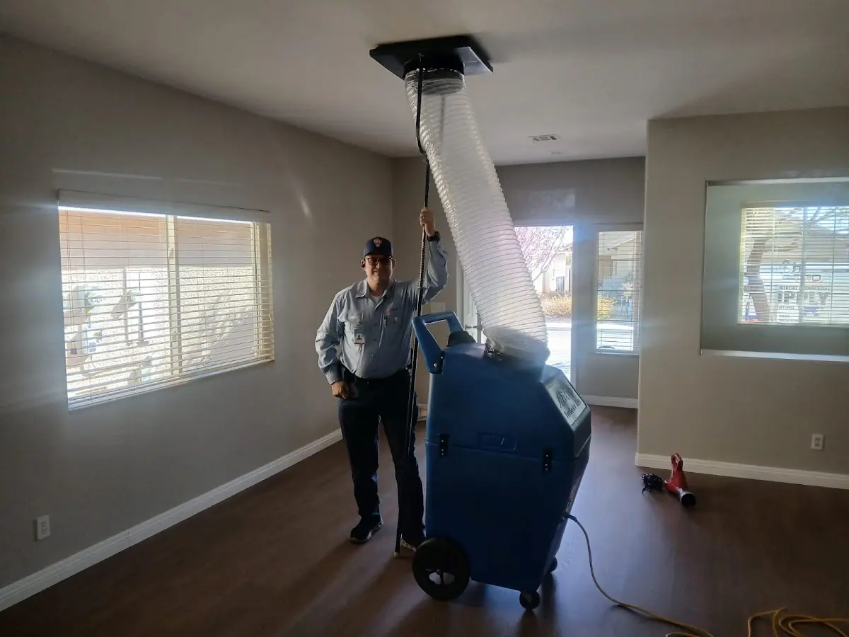Professional Dryer Vent Cleaning work inside a Clayton home